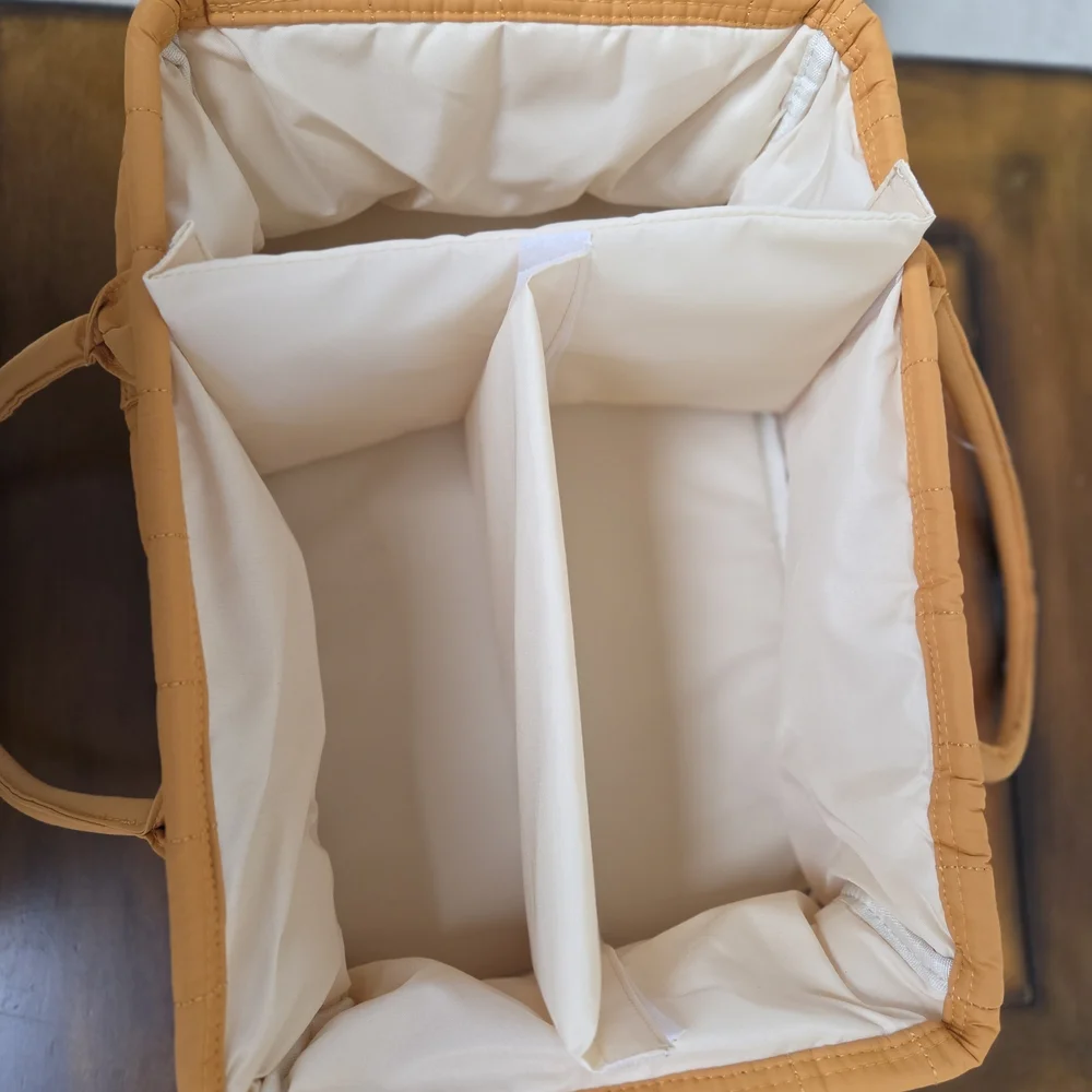Quilted Orange Baby Bag